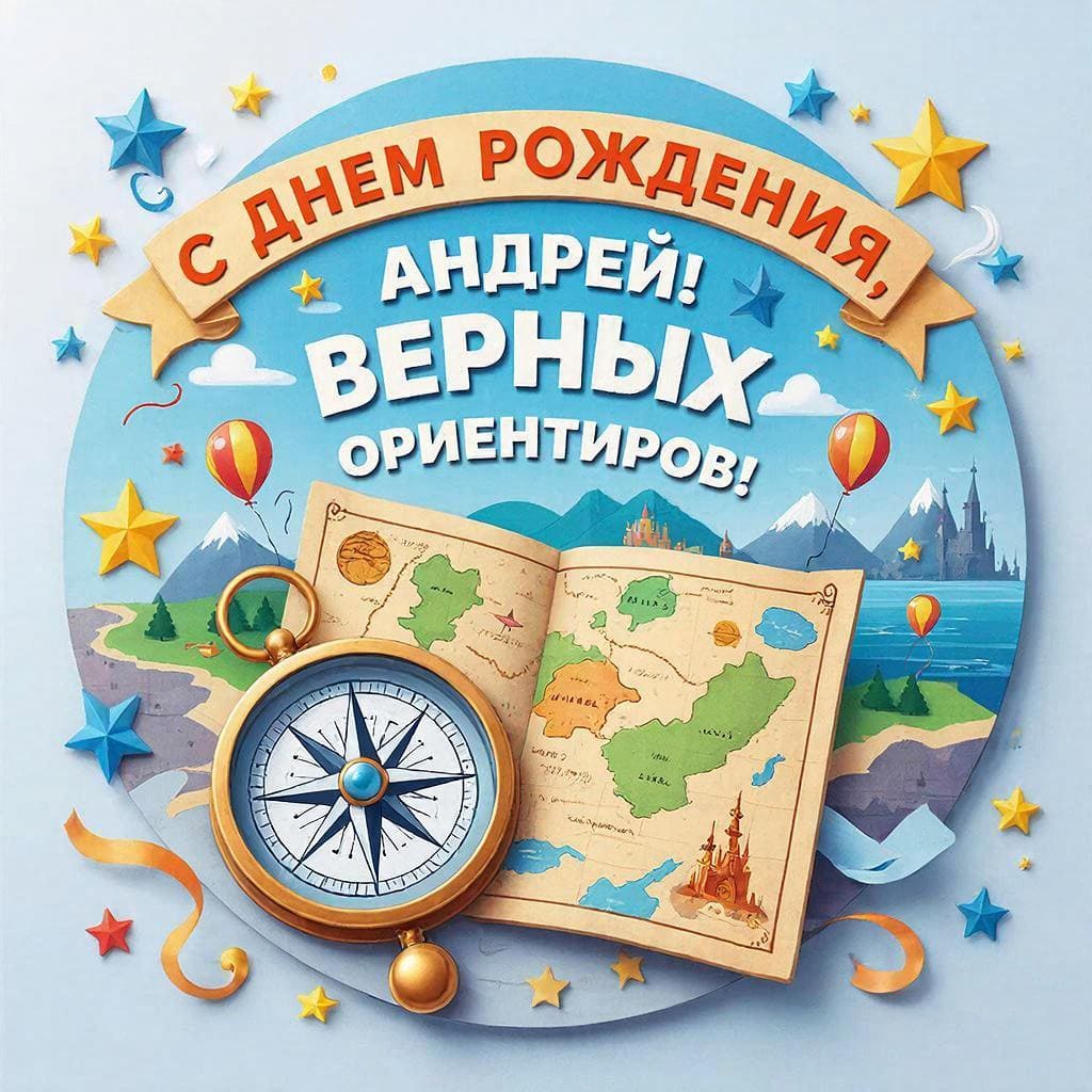 Костёр и кружки с чаем — С днём рождения, Андрей! Уюта и друзей.