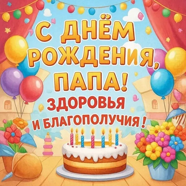 Красивый фон, торт Пожелание здоровья и благополучия