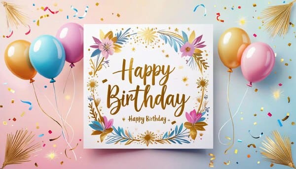 Открытка "Happy Birthday"