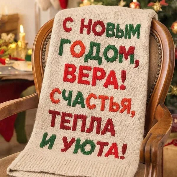 Резной деревянный календарь, выделенная дата, сухая веточка и мешковина — С Новым годом, Марина! Новых планов