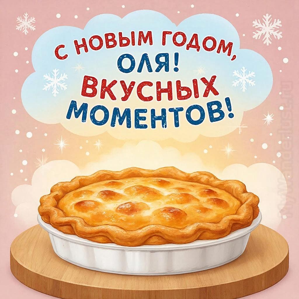 Пирог на деревянной доске с хрустящей коркой — С Новым годом, Ольга! Вкусных моментов
